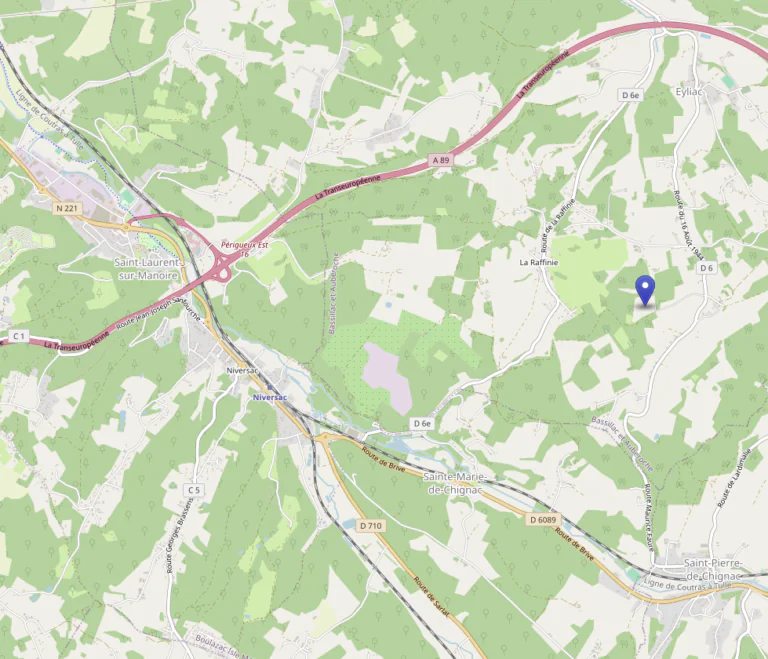 Carte Bassillac et Auberoche